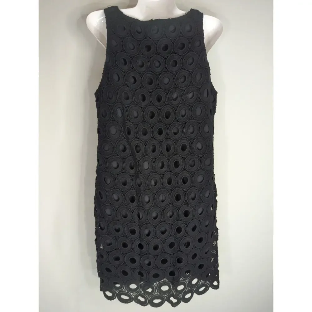 Rebecca Moses Women's Sleeveless Round Neck Sheath Mini Dress‎ Black Size 8 NWT - Picture 7 of 10